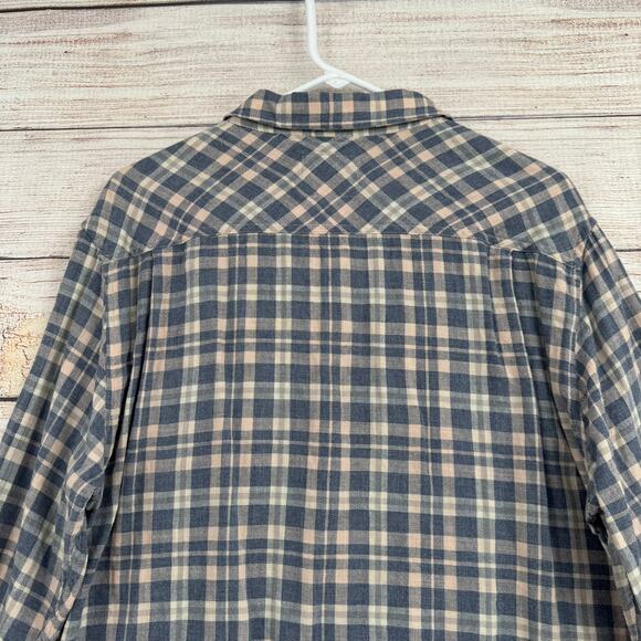 Rails Wyatt Plaid Button Down Shirt Mens Large Blue White Coral Long Sleeve - Picture 4 of 12